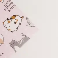 Бумага упаковочная глянцевая «Коты», 70 х 100 см