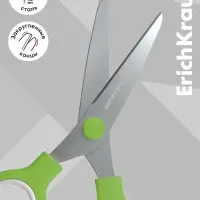 Ножницы 13 см ErichKrause Junior, для левшей, с пластиковым чехол и именным стикером, МИКС