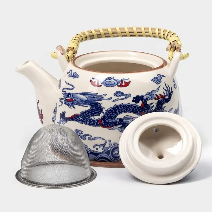 Чайник заварочный &laquo;Синий дракон&raquo;, 900 мл, с металлическим ситом