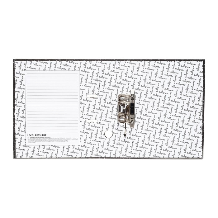 Папка-регистратор 50 мм, А4, Calligrata, эконом мрамор, нижний металлический кант, черная Папка-регистратор 50 мм, А4, Calligrata, эконом мрамор, нижний металлический кант, черная