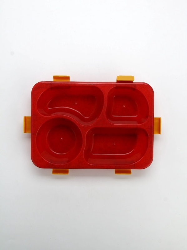 Ланч - бокс с 4 секциями «Единорог», 23 х 17 х 5,5 см, розовый