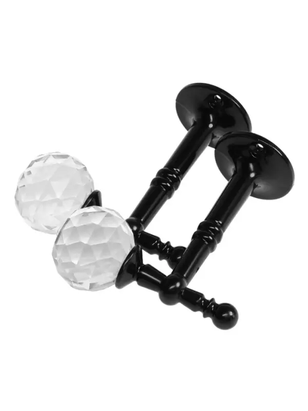 Крючок - держатель для штор на стену CAPPIO KS043, металлический, цвет черный, 2 шт Крючок - держатель для штор на стену CAPPIO KS043, металлический, цвет черный, 2 шт