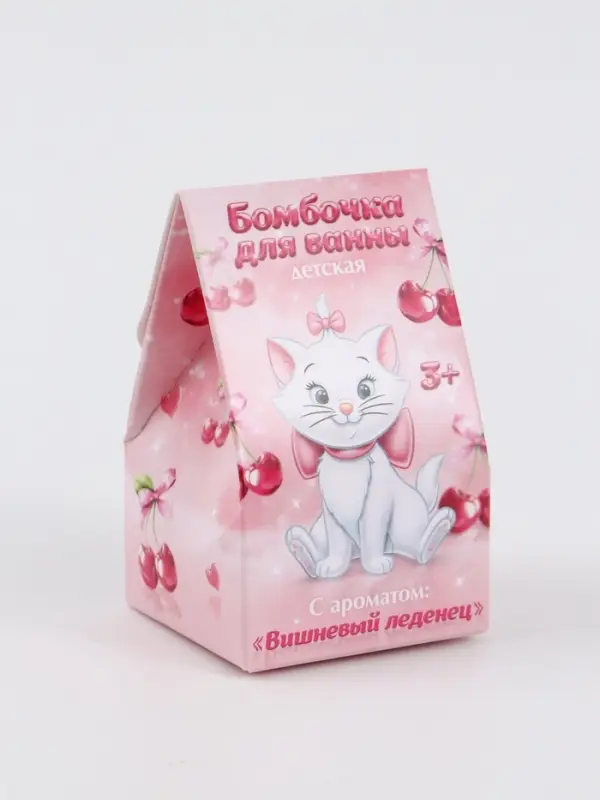 Бомбочка для ванны 40г в коробке, детская, Кошечка