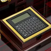 Набор настольный 7в1 (блок для бумаги, подставка для печати, карандашница, калькулятор, глобус, визитница с часами)