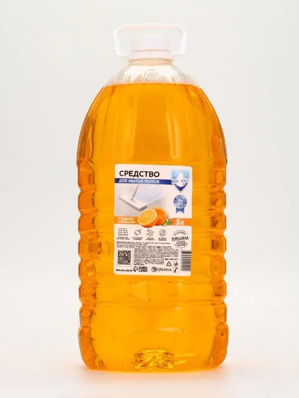 Mr.Быт Средство для мытья пола, 5 л, аромат сладкий апельсин Mr.Быт Средство для мытья пола, 5 л, аромат сладкий апельсин