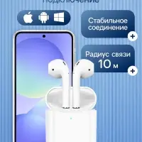 Наушники беспроводные Hoco EW02, TWS, вкладыши, Bluetooth 5.1, 30/350 мАч, белые