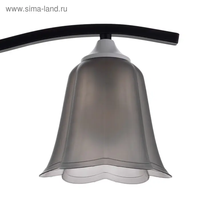 Плафон универсальный "Цветок"  Е14/Е27 дымчатый 14х14х13см