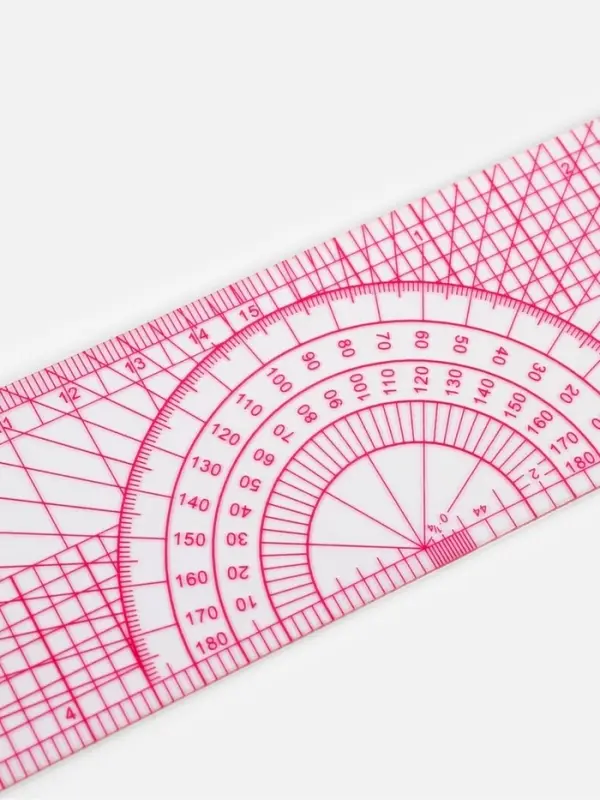 Линейка для квилтинга и пэчворка, 5&times;30.5&times;0.1 см, розовая
