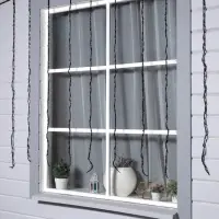 Гирлянда &laquo;Водопад&raquo; 2&times;1.5 м, IP44, УМС, прозрачная нить, 400 LED, свечение белое, 8 режимов, 220 В