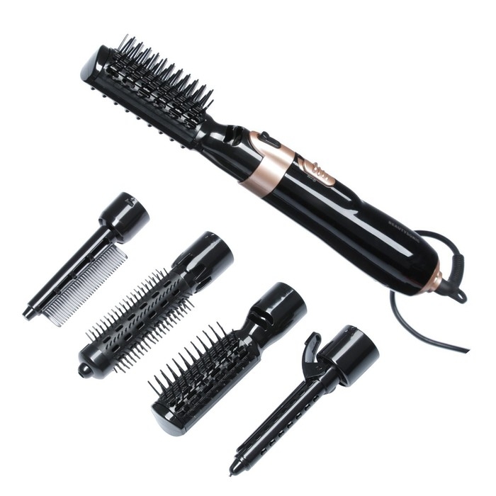 Фен-щётка Luazon LFS-02, 1400 Вт, 2 скорости, 4 насадки, чёрная Фен-щётка Luazon LFS-02, 1400 Вт, 2 скорости, 4 насадки, чёрная