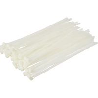 Хомут стяжка нейлоновая многораз Topfort 8х250 (7,2х250 мм) белый 100 шт/уп