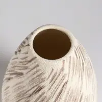 Ваза настольная керамика "Беажио" классик, 24,5х15 см, бежево-коричневый