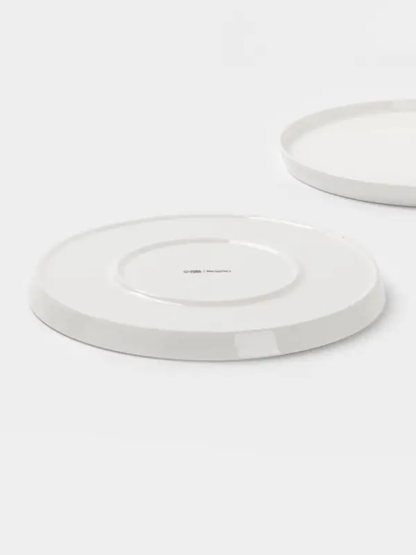 Тарелки Magistro White Snow, набор 2 шт., d=26 см, фарфор, белые