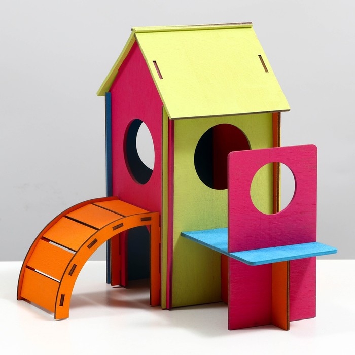 Домик для грызунов с лесенкой 25 х 22 х 22 см Домик для грызунов с лесенкой 25 х 22 х 22 см