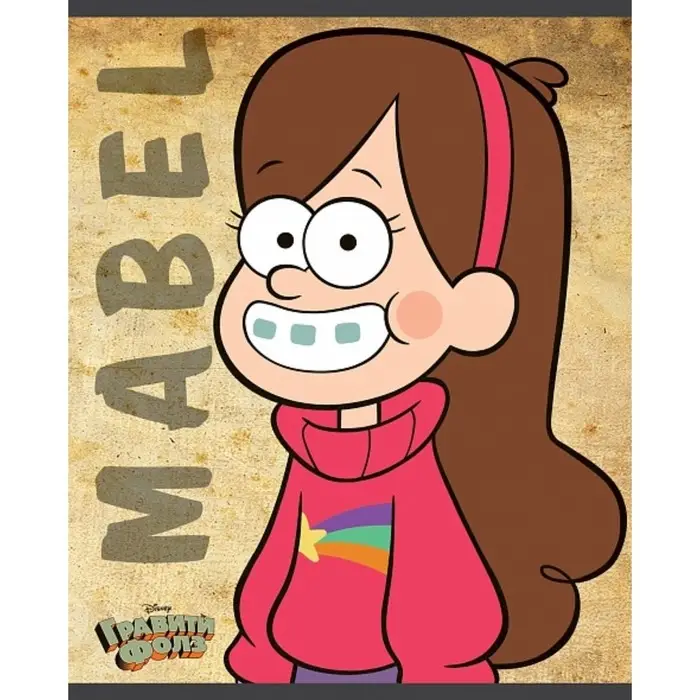 Тетрадь 24 листа в клетку "Гравити Фолз", обложка мелованный картон, блок 65г/м2, 5в МИКС