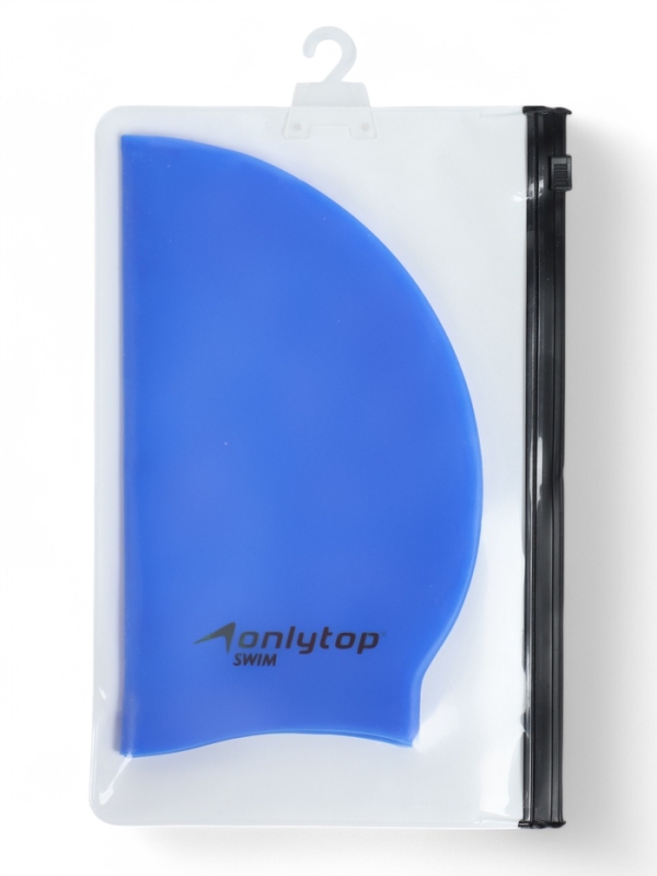 Шапочка для плавания силиконовая 49 гр, цвет синий