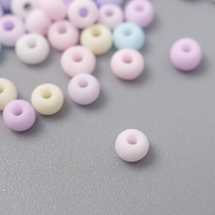 Бисер стекло 8/0  Бисер стекло 8/0 "Маршмеллоу. Матовый. Меланж. Сиренево-голубой" 10 гр