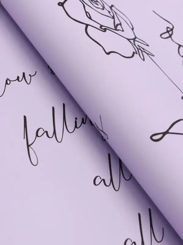 Пленка флористическая, &laquo;До полуночи&raquo;, светло - сиреневая, в листах, 58&times;58 см