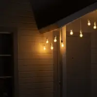 Гирлянда &laquo;Ретро белт-лайт&raquo; со свесами 10 и 20 см, 10 м, IP54, УМС, 2W, белая нить, шаг 50 см, Е27 (без ламп), 220 В