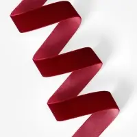 Лента бархатная, 20 мм, 18&plusmn;1 м, бордовая №46