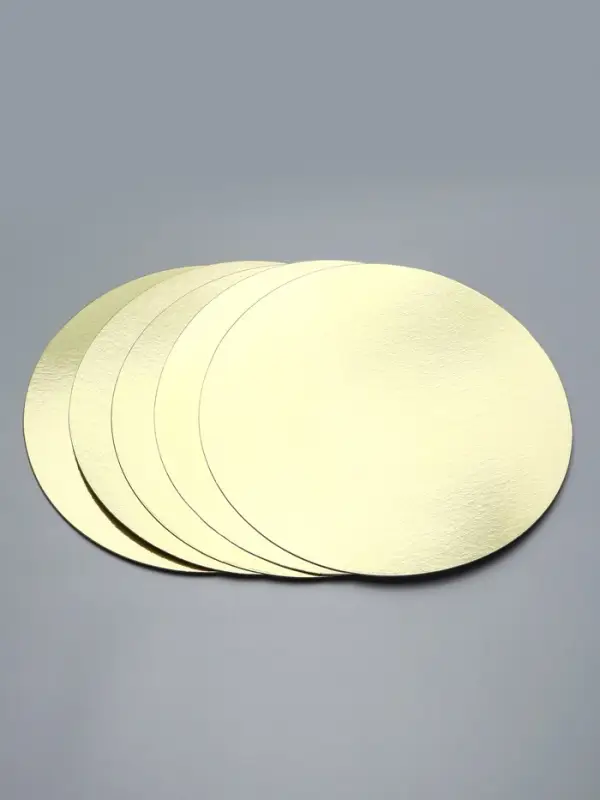 Подложка кондитерская, золотая 30 см - Набор 5 шт