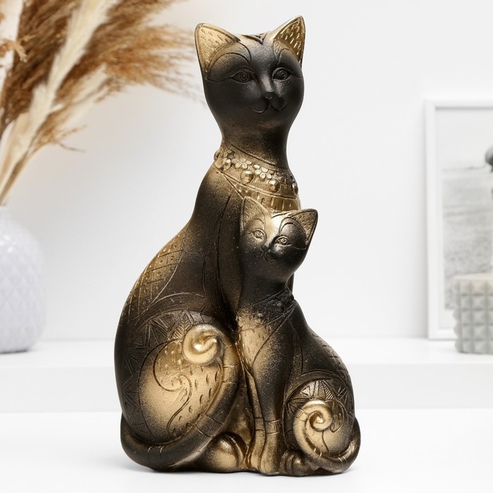 Копилка Копилка "Коты Фараоны" черная в золоте, 29см