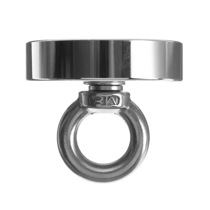 Магнит неодимовый с петлей для авто, d=60 мм, сцепление 75 кг