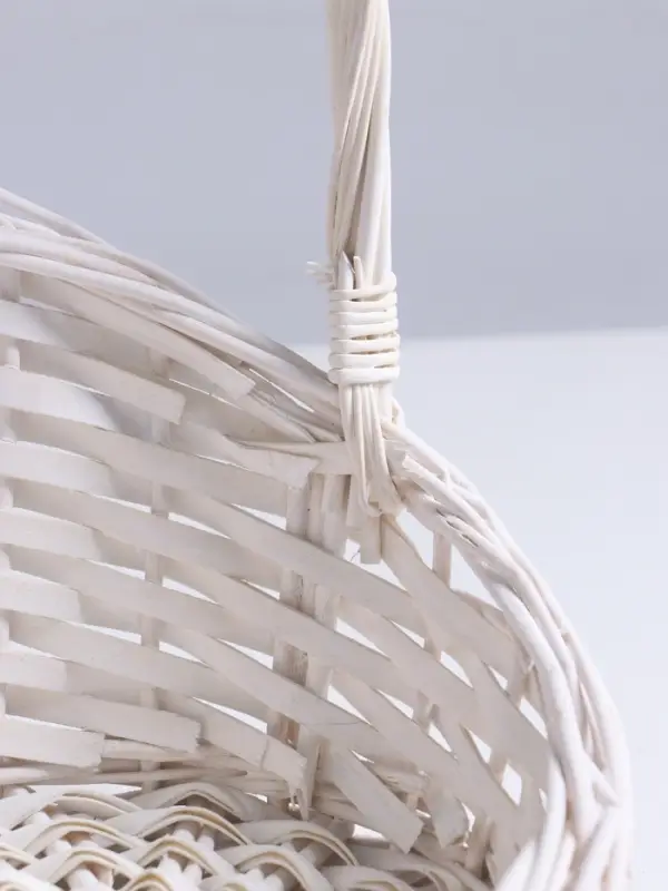 Корзина плетёная 25&times;25&times;5&times;13.5&times;30 см, ива, белая