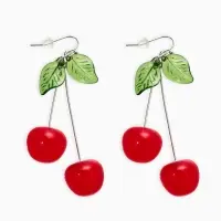 Серьги «Вишни», цветные в серебре Серьги «Вишни», цветные в серебре
