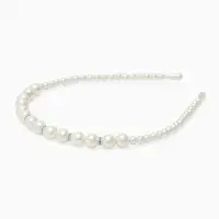 Ободок для волос QF &laquo;Жемчужный рай&raquo;, шарики и бусины, 0.6 см, белый