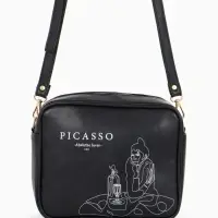 Сумка женская на молнии TEXTURA, 22&times;8&times;17 см, с принтом, чёрная