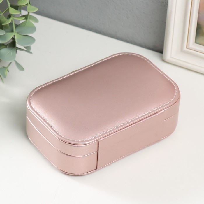 Шкатулка кожзам для украшений  Шкатулка кожзам для украшений "Эмори" розовый неон 15х10х4,5 см