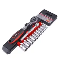 Набор головок торцевых с аксессуарами 1/4"DR (4-13 мм) (12 предметов) AVS NG14-12P