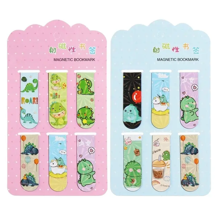 Набор магнитных закладок для книг Calligrata 6 штук, Набор магнитных закладок для книг Calligrata 6 штук, "Дракончики", МИКС