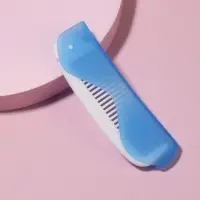 Расчёска складная, 17,3 × 3,1 см, цвет синий/белый