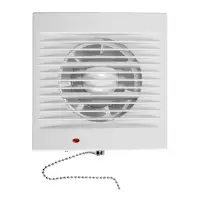 Вентилятор вытяжной ZEIN LOF-03, d=100 мм, 220 В, 15 Вт, сетка, шнурковый выключатель, белый