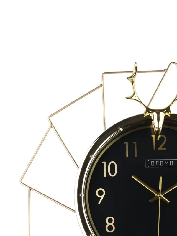 Часы настенные интерьерные &laquo;Олень&raquo;, бесшумные, плавный ход, 51&times;51 см, d=26 см, от батарейки 1хАА