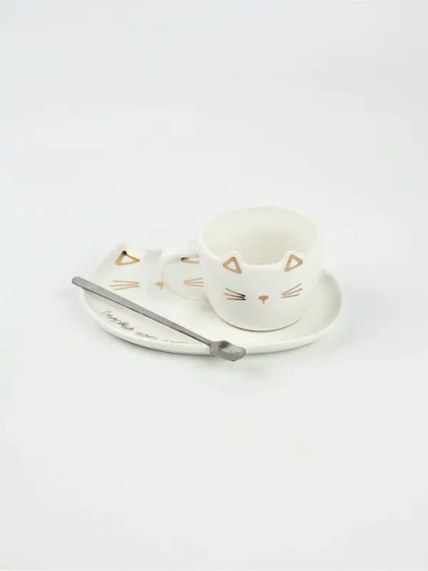 Чайная пара &laquo;Счастье уже здесь&raquo;: кружка 200 мл, блюдце 18&times;11 см, ложка