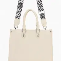 Сумка женская тоут на молнии, 31&times;10.5&times;25 см, белый