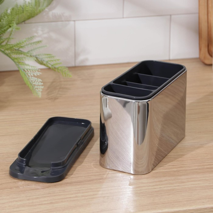 Подставка для столовых приборов Magistro «Металлик», 4 отделения Подставка для столовых приборов Magistro «Металлик», 4 отделения