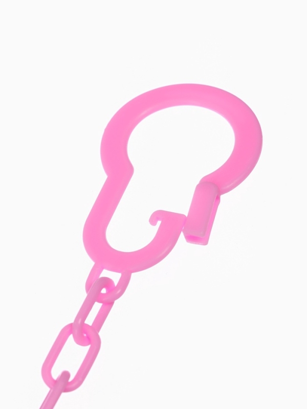 Держатель для соски - пустышки «Я - это стиль», на цепочке, цвет розовый Держатель для соски - пустышки «Я - это стиль», на цепочке, цвет розовый