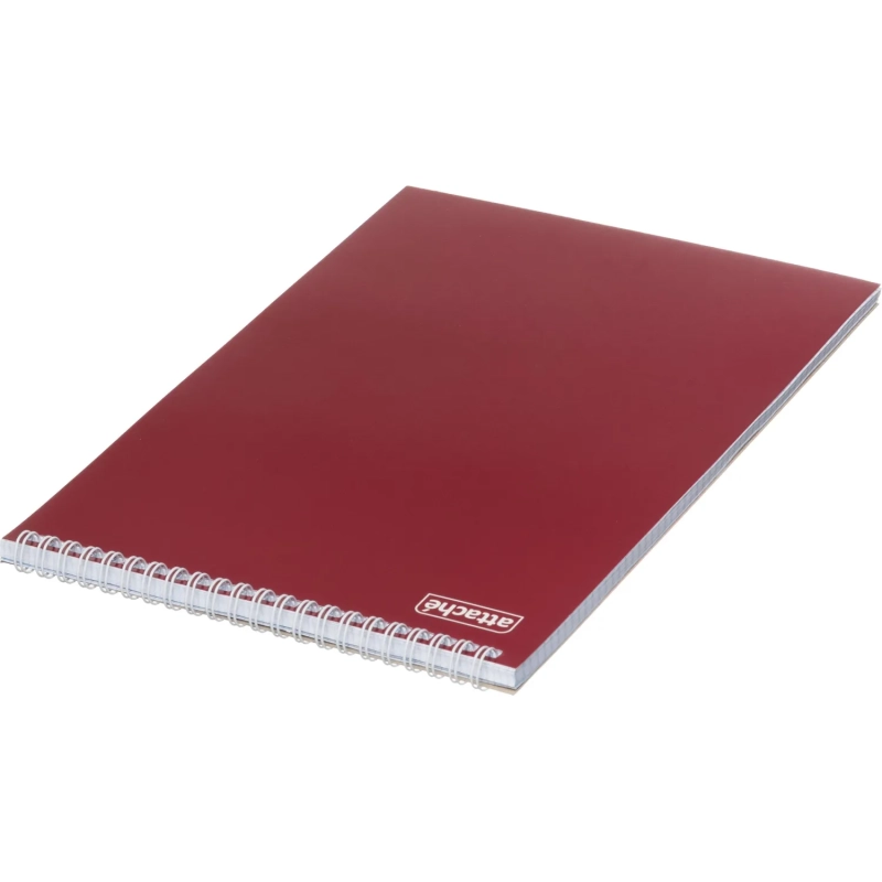 Блокнот на спирали А4 60л. ATTACHE, бордо, блок 60г, обложка 215г