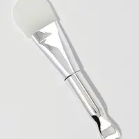 Кисть для масок SILVER, силиконовая, с лопаткой, 14 (&plusmn;1) см, серебристая