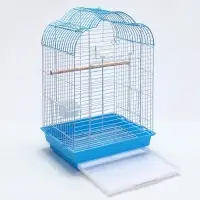 Клетка для птиц Bd-3/1o, раскрывающаяся крыша, 47.5&times;37&times;70 см, голубая