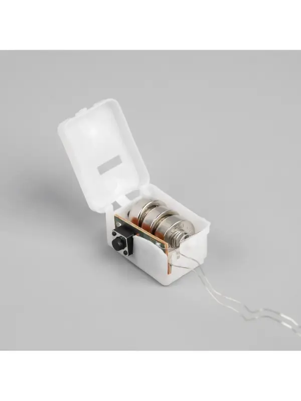 Набор гирлянд &laquo;Нить&raquo; 2 м роса, IP20, серебристая нить, 20 LED, свечение белое, 3 режима, батарейки AG13&times;3 (в комплекте), 3 шт.