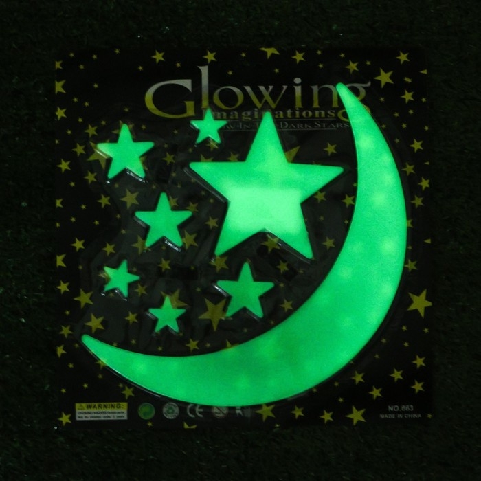 Набор светящегося декора Набор светящегося декора "Месяц и звезды" 8 шт.