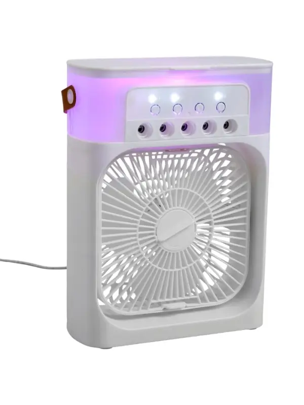 Вентилятор настольный с увлажнителем LOF-06, портативный, 3 скорости, питание USB, белый