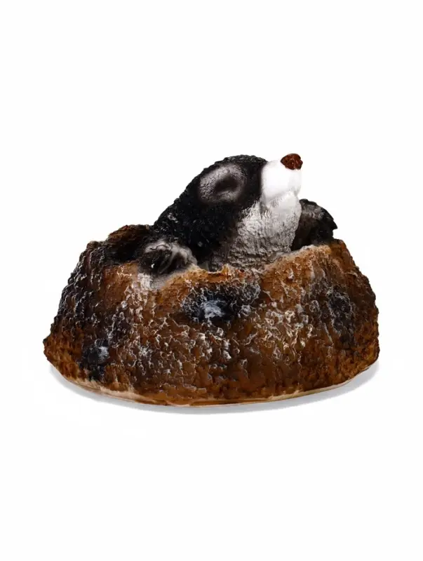 Садовая фигура из полистоуна &laquo;Крот из норки&raquo;, 18&times;18&times;12 см