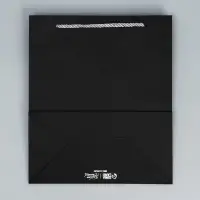 Пакет подарочный, упаковка, &laquo;Настоящий мужчина&raquo;, чёрный крафт, 23&times;27&times;11.5 см