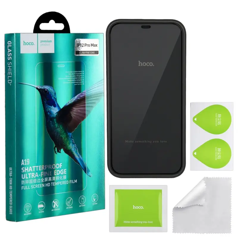 Защитное стекло для iPhone 12 Pro Max Full Glue A19 Hoco черное
